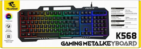 Yelandar K568 Gaming-Tastatur mit RGB-Beleuchtung (Englisch US)