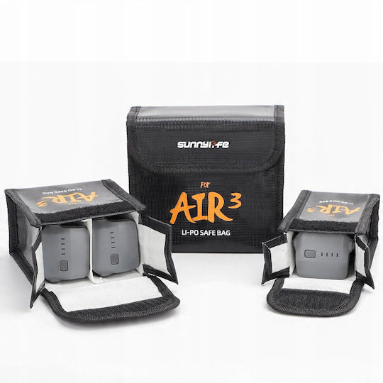 Sunnylife Калъф за Пренасяне на Батерия Черен за DJI Air 3 / Air 3S 13x6.5x10.5см