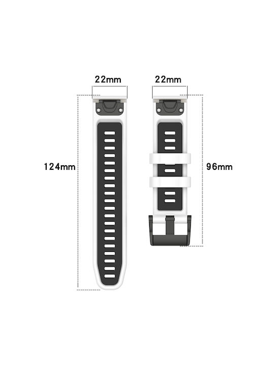 Garmin Instinct Crossover Solar Спортна Двуцветна Каишка за Часовник от Силикон 22 Mm Starlight+Orange