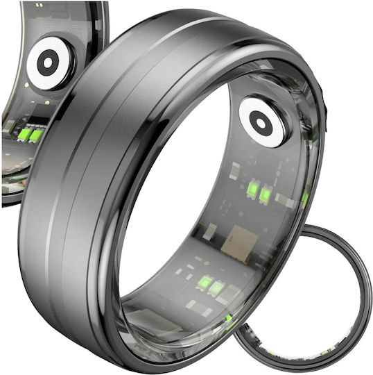 R11M Smart Ring 18.9mm με Παλμογράφο Μαύρο