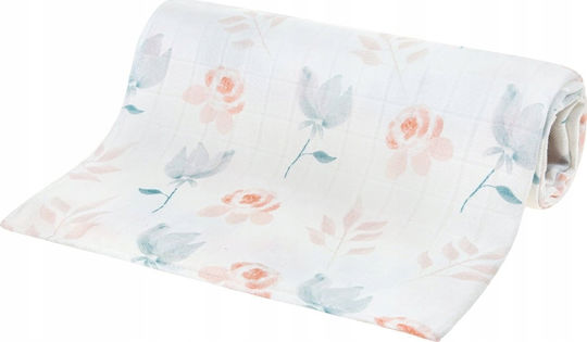 Bocioland Πάνα Μπαμπού 75x75 Cm Bellflowers Οικολογική Βρεφική Πάνα