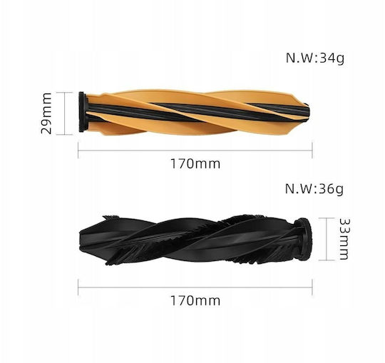 Jettools 2x Основни четки Dreame X50 L50 Pro Ultra Aqua10 Mova V50 X50 Ultra