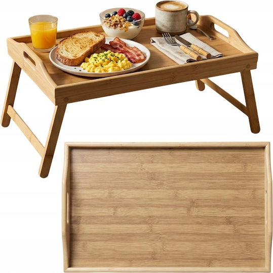 Zeller Bambus Bett-Tablett 54x30x24cm