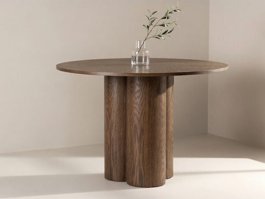 Dallas 4446 Round Extendable Table Dark Wood Dallas 4446 Round Extendable Table Dark Wood