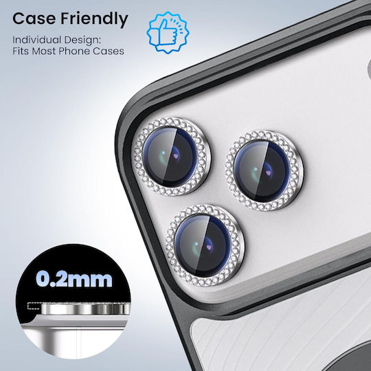Orso Закалено Стъкло За Обектив Камера Черни Диаманти iPhone 18 Pro/18 Pro Max