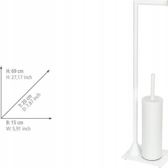 Wenko Metallic Bathroom Bin White