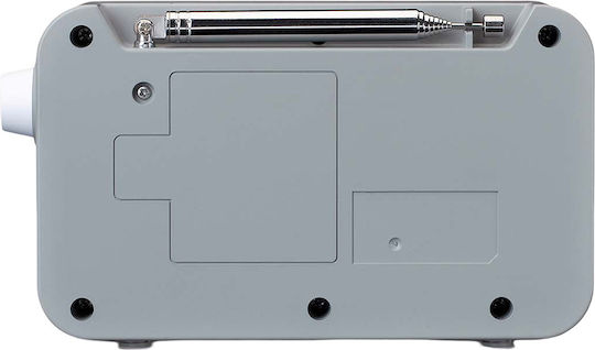 Lenco Radio Portabil DAB+ FM Bluetooth Ecran TFT 2.4" Model Compact Pdr-036 Alb Gri
