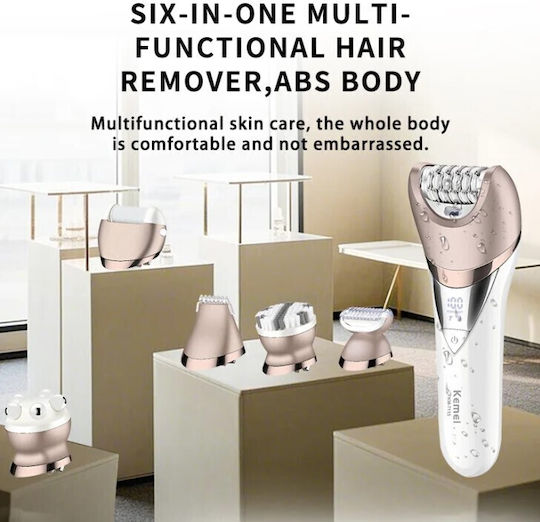 Kemei Km-7115 Epilator 6 In 1 Rechargeable Waterproof Ipx6