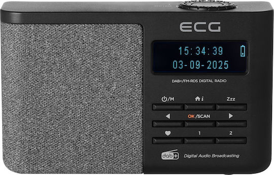 ECG Radio portabil reîncărcabil DAB+ cu Bluetooth și USB Negru
