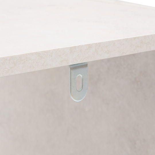 Ecru Bookcase With Travertine Effect 67.5x32x100.5cm