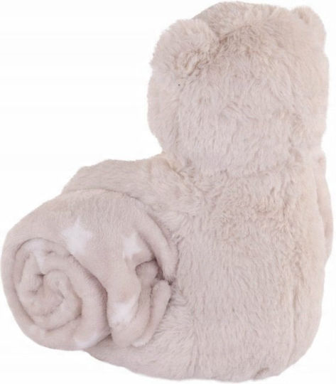 Home&Styling Collection Детско Одеяло За Гушкане И Люлка Флийс Бежово С Животно 75x100см