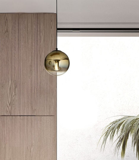 Ondaluce Hanging Gold Pendant Light with E27 Socket 18x18cm