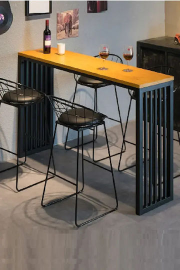 Bar-Tisch Aus Holz Braune 139x39x103cm