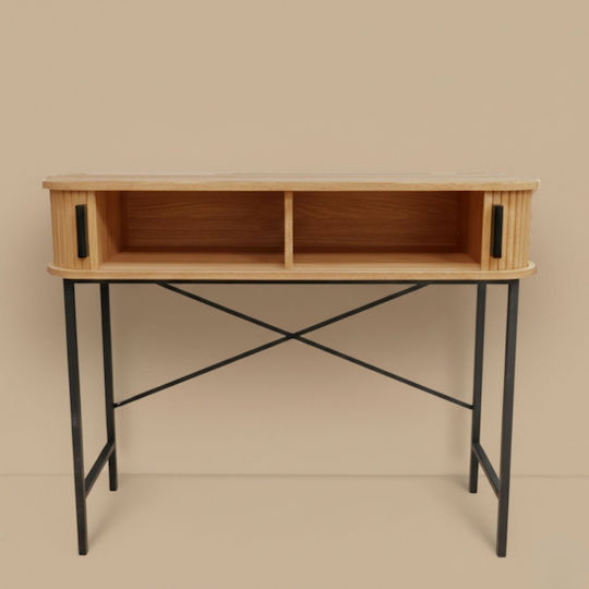 Console Table from Wood & Metal Pink W100xD35xH80.5cm