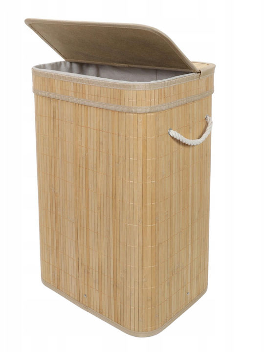 Кошница за пране Bamboo 80lt с Капак Бежова
