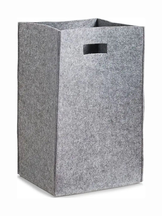 Zeller Stoff Wäschekorb 59l 35x30x55cm Grau