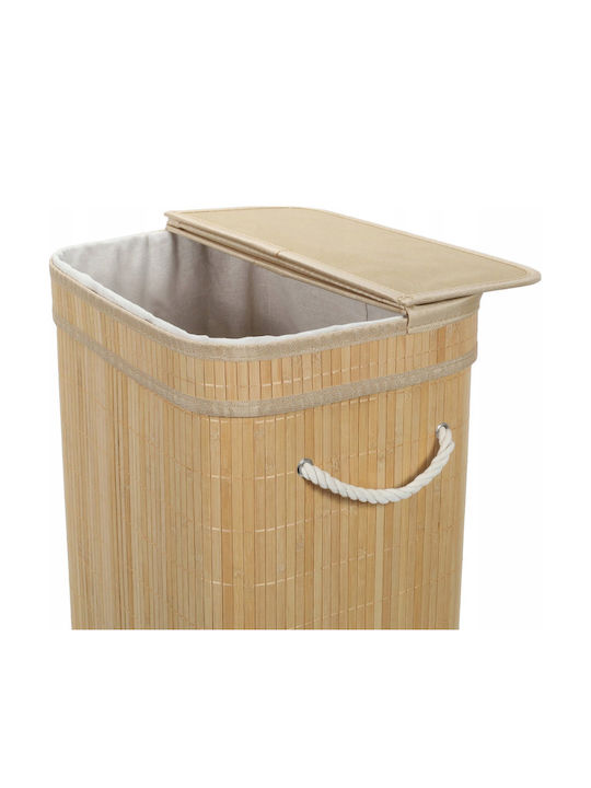 Кошница за пране Bamboo 80lt с Капак Бежова