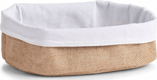 Zeller Zeller Stoff Brotkorb Braun 26x18cm