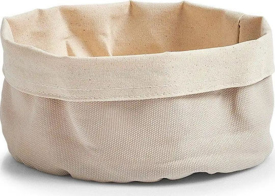 Zeller Stoff-Brotkorb Beiges 20x20x12cm