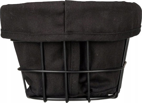 Wenko Stoff Brotkorb Schwarz 27x11.5cm