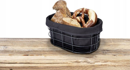 Wenko Stoff Brotkorb Schwarz 27x11.5cm