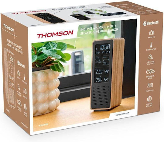 Thomson WS102TBK Kabellose Wetterstation Digital Tischplatte Schwarz