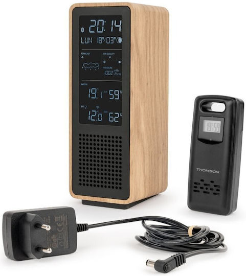 Thomson WS102TBK Kabellose Wetterstation Digital Tischplatte Schwarz