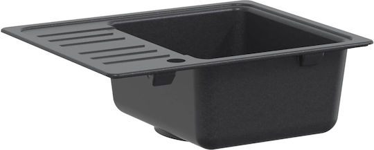 vidaXL Drop-In Küchenspüle aus Flüssigem Granit M57.5xP46cm Grau