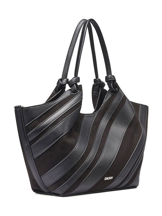 Paula Women's Tote Bag Suede Black / Silver