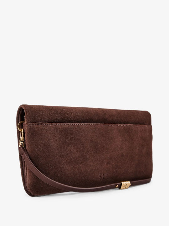 Love Women's Suede Messenger Bag Brown Suede
