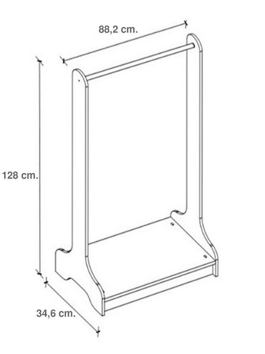 Megapap Крeмaстpa за Пода от Дърво 88.2x34.6x128cm