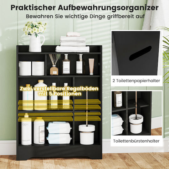Costway Badezimmerschrank Schwarz