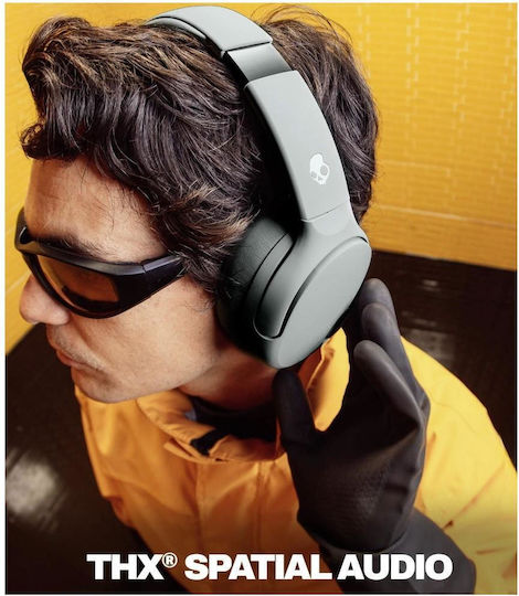 Skullcandy Crusher 720 Kabellose / Verkabelte On Ear Kopfhörer mit 65 Stunden Wiedergabezeit Grau