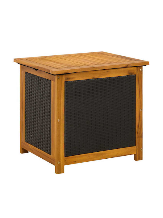 vidaXL Outdoor Storage Box Rattan 185 L Black