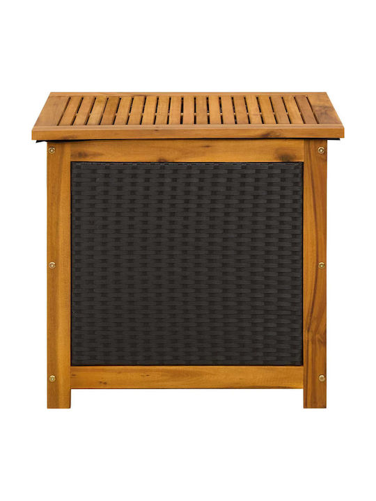 vidaXL Outdoor Storage Box Rattan 185 L Black