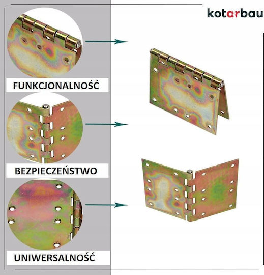 Μεντεσες Κατασκευης Kotarbau Ισιος Στηριγμα 100x150 Mm Επιπεδος