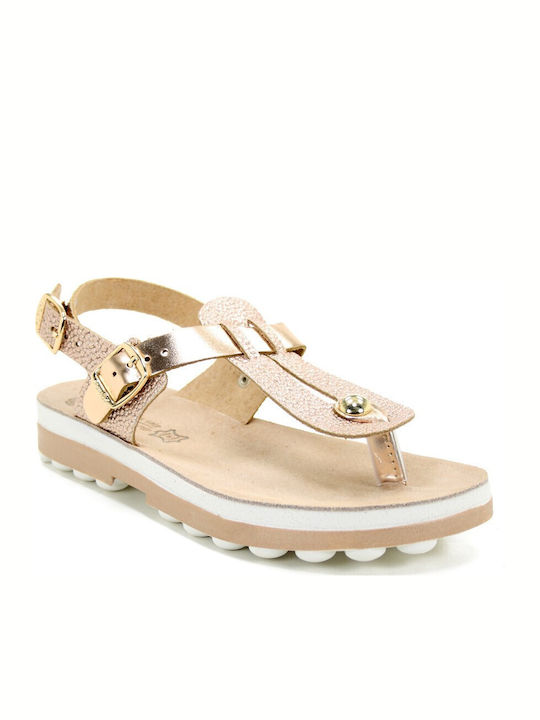 Marlena Leather Women's Sandals Plain Rose Gold