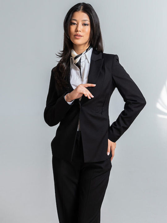 Hermosa Helena Damen Blazer Schwarz