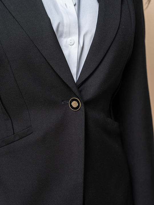 Hermosa Helena Damen Blazer Schwarz