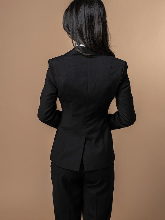 Hermosa Helena Damen Blazer Schwarz