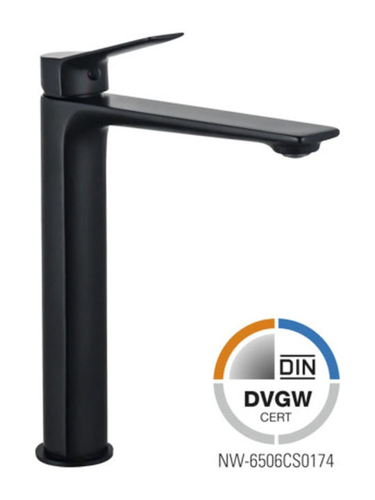 Jungborn Gamma Baterie Amestecare Pentru Chiuvetă Înaltă Neagră
