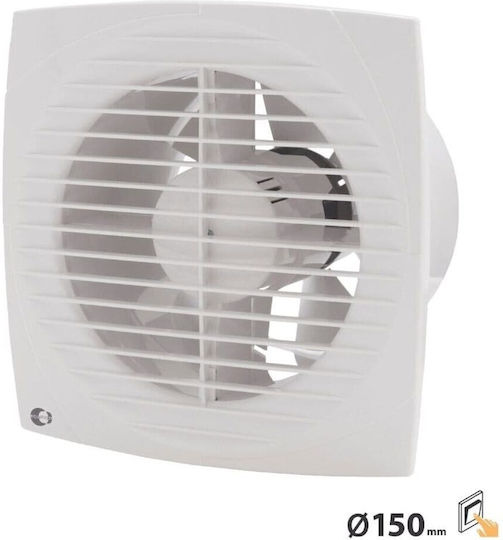 Equation Ventilator De Perete Pentru Baie 150mm Alb