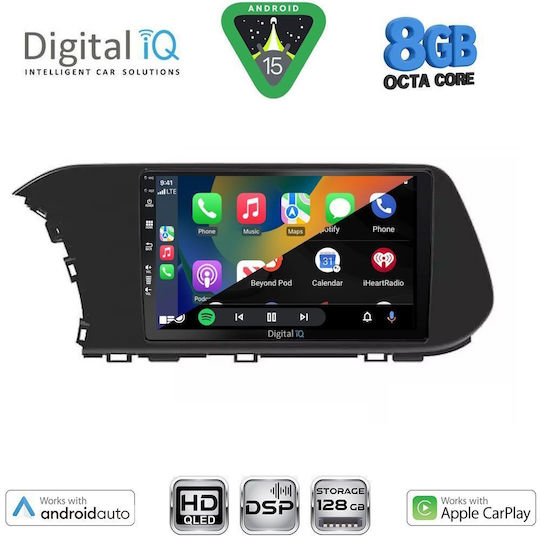 Digital IQ Автомобилна Аудио Система за Hyundai i20 / Bayon 2021-2026 (Bluetooth/USB/WiFi/GPS/Apple CarPlay/Android Auto) с Touch Screen 10"