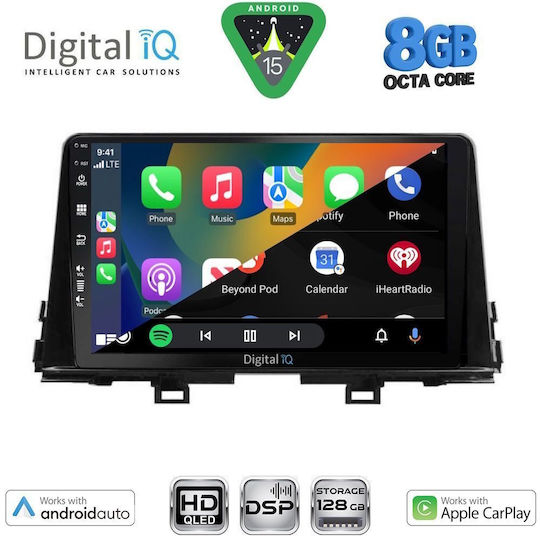 Digital IQ Car Audio System for Kia Picanto 2021-2026 Bluetooth USB WiFi GPS Apple CarPlay Android Auto with 9" Touch Screen