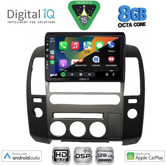 Digital IQ Автомобилна Аудио Система за Nissan Navara 2006-2011 с Clima (Bluetooth/USB/Вграден Wi-Fi/GPS/Apple CarPlay/Android Auto) с Touch Screen 9"