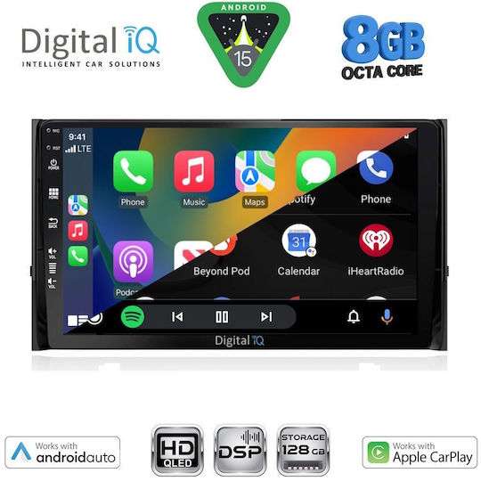 Digital IQ Автомобилна Аудио Система За Skoda Karoq / Kodiaq 2016-2024 С Clima (Bluetooth/USB/WiFi/GPS/Apple CarPlay/Android Auto) С Touch Screen 10"