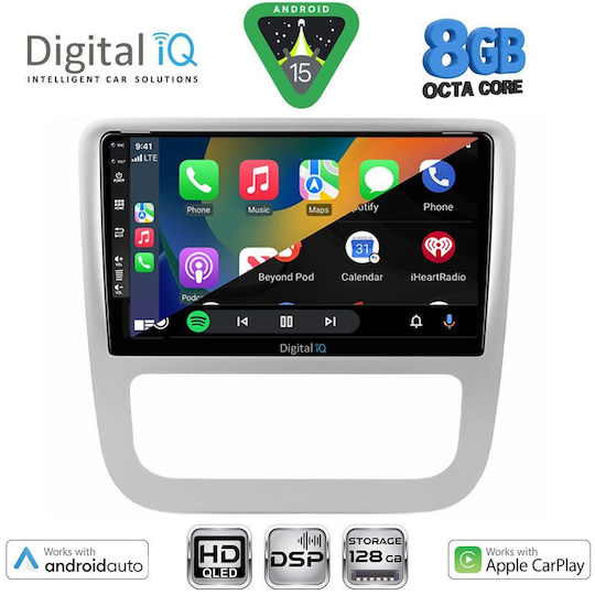 Digital IQ Автомобилна Аудио Система За Volkswagen Eos / Scirocco С Clima (Bluetooth/USB/WiFi/GPS/Apple CarPlay/Android Auto) С Touch Screen 9"