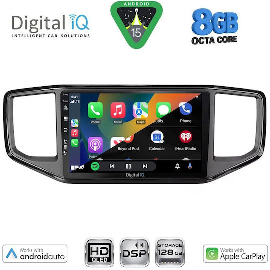 Digital IQ Автомобилна Аудио Система за Volkswagen Amarok 2017-2022 (Bluetooth/USB/Вграден Wi-Fi/GPS/Apple CarPlay/Android Auto) с Touch Screen 9"