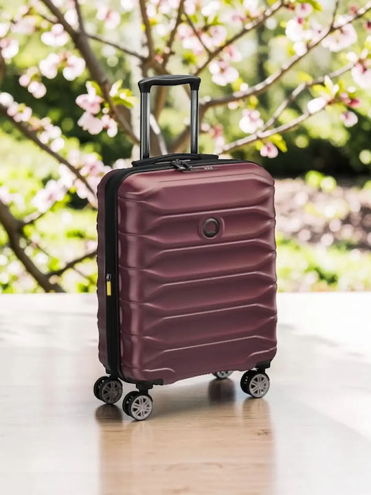 Delsey Meteor Suitcases Hard Burgundy Set 3pcs