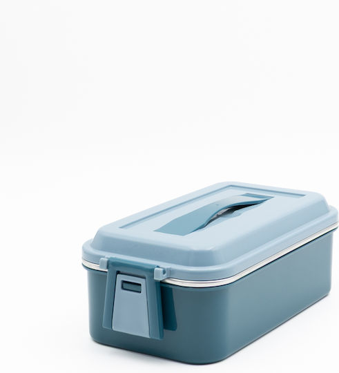 Sidirela Sidirela Dinosaur Edelstahl Kinderlebensmittelbehälter Abendessen-Set Dinos 0,7 Liter Thermisch Blau